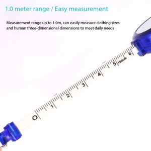 Customizable Portable Carabiner Buckle Leather Tape Measure Mini Telescopic <b>Cable</b> Holder Soft Roll Ruler for <b>Outdoor</b> Measurement - Product Image 5