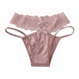 Ropa Interior Sexy <span class=keywords><strong>de</strong></span> <span class=keywords><strong>Encaje</strong></span> Floral para Mujer, Tanga <span class=keywords><strong>de</strong></span> Hilo Fino, Bikini Elástico y Transpirable con Logotipo en la Cintura - Product Image 5