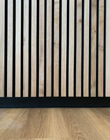 Panneau acoustique en bois plaqué avec lattes en bois de couleur supérieure Sound PET