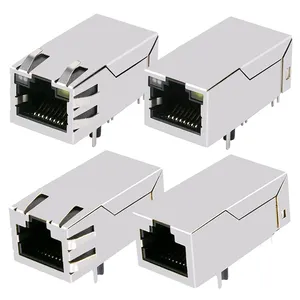 100/1000Base-T Single Port LED Ethernet LAN Modular Jacks Magnetic Connecteurs PCB Interface Gigabit JXK0-2500NL RJ45 Connector