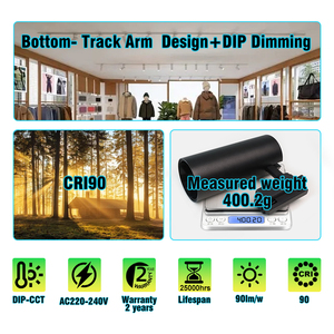 Theo dõi ánh sáng chống chói 3cct Dimmable <span class=keywords><strong>COB</strong></span> dẫn ánh sáng tại chỗ cho siêu thị nhà hàng - Product Image 5