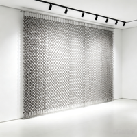 Paravent décoratif en treillis métallique en alliage d'aluminium, cloison décorative en treillis métallique pour mur