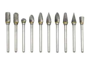 Tungsten Carbide <strong>Burrs</strong> Set 6mm Shank Double Cut Solid Power Tools Rotary Files <strong>Bits</strong> for Die Grinder Metal Wood Cutter Milling - Product Image 1