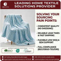 Couverture en flanelle à carreaux Orvetex, style européen et américain, couleur unie, épaisse et chaude, universelle pour toutes les saisons