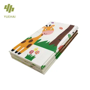 YUEHAI matras mainan merangkak bayi, tikar putar bayi portabel dapat dibalik, matras bermain anak kustom Beli langit anak-anak premium