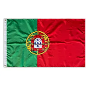 Bandeira Nacional Grande 3X5 Ft Atacado do Mundo Bandeiras de Portugal Bandeira de Poliéster Bordado País Bandeira Portuguesa