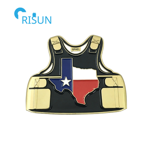 Chaleco Antibalas con Diseño de Línea Azul Delgada, Abrebotellas Conmemorativo <span class=keywords><strong>para</strong></span> Veteranos, Moneda Conmemorativa Personalizada - Product Image 4