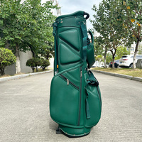 Bolsa de golf verde multifuncional de PU con cuatro soportes para palos de golf, venta directa de fábrica ODM/OEM