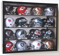 Vitrine murale en bois anti-poussière pour 16 mini-casques, cadre de rangement pour casques de sport, boîte à ombre pour objets de collection et souvenirs