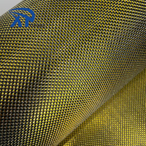 컬러 반짝이 라인 반사 탄소 섬유 원단 3k 탄소 섬유 황금 + 실버 천 - Product Image 6