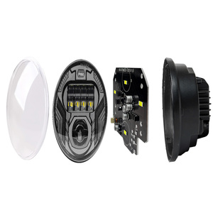 Feux de route ronds de 5,75 pouces 36W Faisceau haut/bas Feux de jour blancs et clignotants ambrés pour les modèles de motos Système d'éclairage - Product Image 4