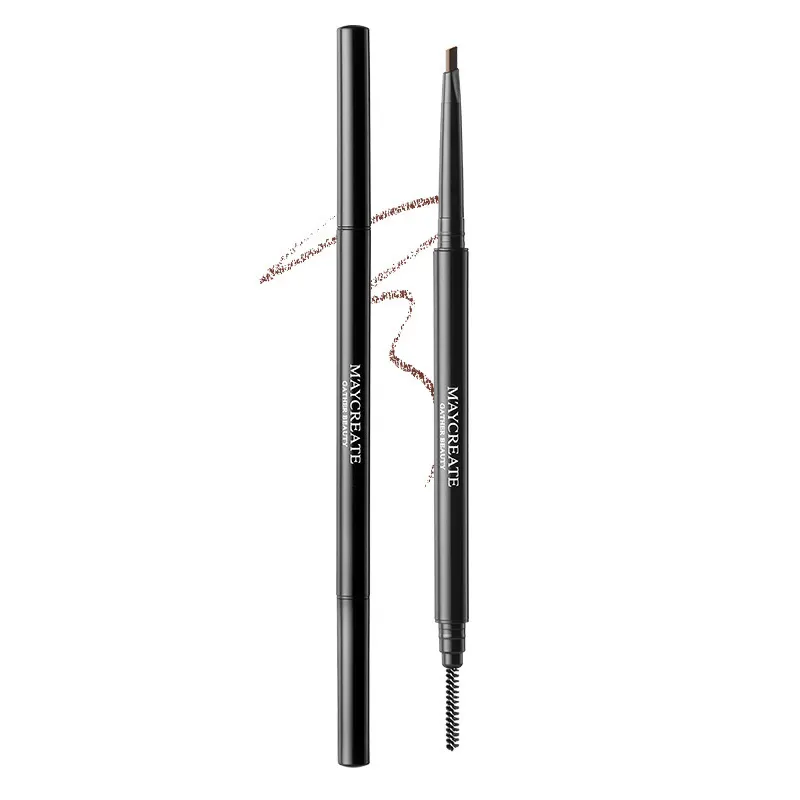 Black Slender Double Headed Eyebrow Pen Cosmetic Multi Colored Long Lasting Waterproof Eyebrow Pencil For Girl