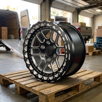Jantes Beadlock forgées tout-terrain 17X10.5 6x135 pour camion, course de dragster, avec anneau anti-chute pour Dodge Ram