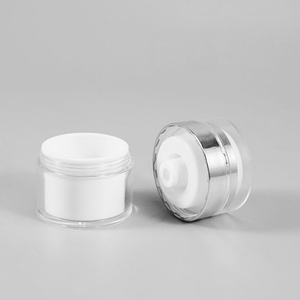 15ml 30ml 50ml <b>Empty</b> Plastic Airless Pump Cream <b>Jar</b> 50g Double Wall Vacuum <b>Jars</b> for Cosmetic Skincare Packaging - Product Image 6