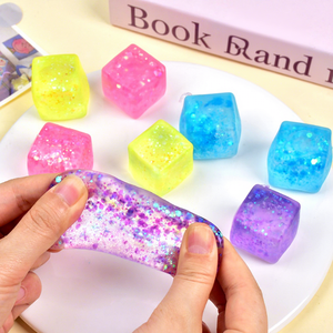 Maltose <b>Cube</b> Stress Squeeze Toy D Ecompression Small Ice <b>Cubes</b> Anti Stress Slow Rebound Polar <b>Light</b> Colorful Squeeze TPR Block - Product Image 3