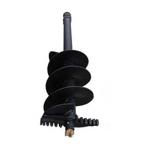 Broca espiral hidráulica de acero de grado industrial Power Earth Auger para perforar postes y cables - Product Image 1