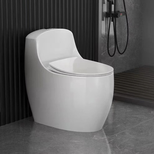 Bồn cầu sứ liền khối thiết kế hiện đại, xả xoáy, ống xả chữ S, 300mm, kèm nắp ngồi - Product Image 1