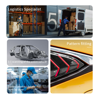 Persiennes arrière ABS pour 2016-2019 Civic X hayon facile à installer en Fiber de carbone Look garniture extérieure de voiture accessoires extérieurs