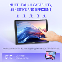 Monitor Portátil Táctil FEELWORLD D10 de 10.1 Pulgadas, FHD IPS, Doble USB-C, Mini HDMI, Directo de Fábrica, con Logotipo Personalizado para Viajes de Negocios