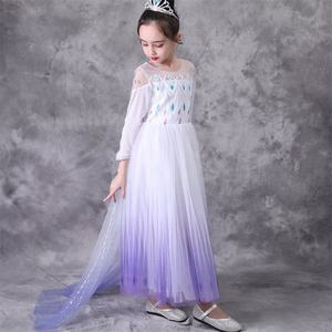 Disfraz de Elsa en Oferta, Disfraz de la Reina de las Nieves Blanca de <span class=keywords><strong>Frozen</strong></span> de Disney para Niños, para Fiestas de Halloween y Navidad - Product Image 2