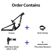 Cadre de suspension en carbone BXT 117 All Mountain AM, frein à disque, 29er Boost, dérailleur arrière UDH, débattement 150 mm