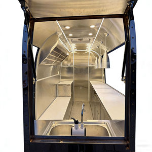 Chariot mobile à glace et à restauration rapide à 4 roues en acier inoxydable avec finition miroir et chauffage intégré - Product Image 5