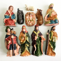 Crèche de Noël en Résine pour Articles Religieux Catholiques, Figurines de Jésus Bébé pour Cadeaux de Fête
