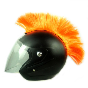 Parrucche Mohawk per Casco, Parrucche Skinhead, Patch di <span class=keywords><strong>Capelli</strong></span>, Protesi Capillare per Bicicletta, Moto, Ciclismo, Scooter, Polo, Sci (Casco Non Incluso) - Product Image 2