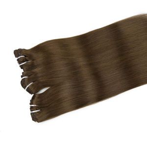 SHY alta calidad #4 Color crudo cutícula alineada cabello solo donante sedoso recto Clip de cabello para mujeres hechas de cabello humano - Product Image 2