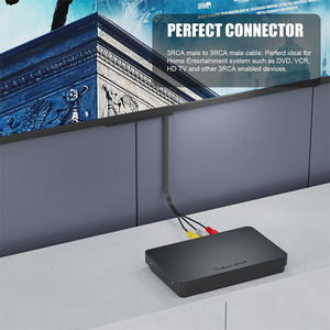 Banhado a ouro Rca Cabo Composto Macho Para Dvd Vídeo Áudio AV Cabo 3RCA Masculino Áudio Vídeo RCA 3 Composto Para Set Top Box Speaker - Product Image 6