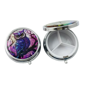New Arrival y học Organizer xách tay <span class=keywords><strong>Pill</strong></span> hộp trang điểm lưu trữ <span class=keywords><strong>container</strong></span> gấp <span class=keywords><strong>Pill</strong></span> trường hợp kim loại <span class=keywords><strong>Pill</strong></span> Cutter với gương - Product Image 5