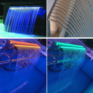 Cascade <span class=keywords><strong>d</strong></span>'<span class=keywords><strong>eau</strong></span> en acrylique <span class=keywords><strong>LED</strong></span> la plus populaire <span class=keywords><strong>pour</strong></span> l'aménagement de piscines et jardins - Product Image 2