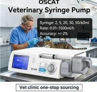 Pompe à seringue vétérinaire OSCAT, 0,01 à 1500 ml par heure, dispositif d'infusion avec grand écran LCD pour hôpital vétérinaire EX-14-Semi-1