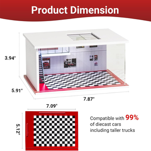Modelo de Taller de Reparación de Automóviles con Iluminación, Colección de Anime, Juguetes para Regalo, Decoración de Arte y Manualidades - Product Image 3