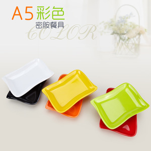 A5 Colorful Melamine <b>Plates</b> Irregular Shape BPA Free For Party Hotel Food Use - Product Image 2