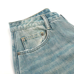 Özelleştirilmiş moda kadın geniş bacak pantolon yaz yeni tasarım Denim Harem pantolon - Product Image 3