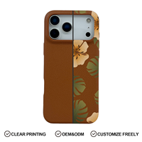 Coque de téléphone personnalisée en cuir texturé, étui souple en TPU à grain, impression UV, coque de téléphone Android personnalisée, coques fines de 1,5 mm pour iPhone 17 Pro