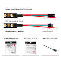 Bande LED à pixels adressables individuellement BTF-Lighting SK6812 RGBW 4 en 1 Blanc froid naturel chaud 30 60 144 pixels par mètre