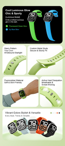 <span class=keywords><strong>Correa</strong></span> de Reloj de Fluororubber Luminosa y Versátil con Hebilla Magnética, Uso Diario sin Esfuerzo, Deportiva, Transpirable y a la Moda - Product Image 2