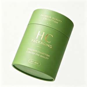 Luxury Gold Foil Custom Rigid Cardboard <b>Round</b> Cylinder <b>Box</b> for Skincare Cosmetic Beauty Packaging Custom Logo OEM Factory - Product Image 5