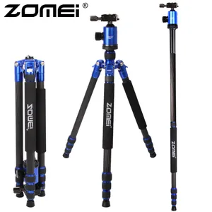 ZOMEI Z888C profesyonel seyahat tripod karbon Fiber kamera Monopod standı ve topu kafa ile çantası DSLR kamera 5 renk mevcut