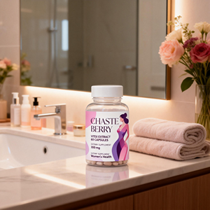 Capsule Vegane per la Salute Femminile OEM/ODM, Estratto di Vitex (Guglietta) 300mg con Dong <span class=keywords><strong>Quai</strong></span>, 60 Compresse Vegane per Adulti - Product Image 3