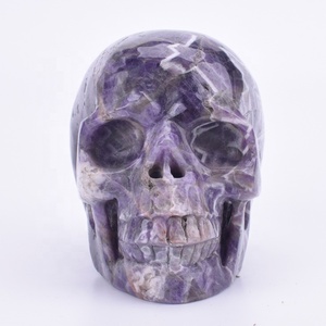 Minerale naturale Pietra Ametista Intagliato Realistico <span class=keywords><strong>Roccia</strong></span> Del Cranio
