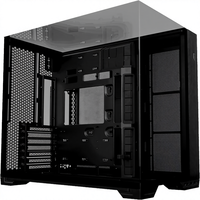 Boîtier d'ordinateur Lian Li O11 Vision Compact Noir-Acier-Verre trempé ATX Tour moyenne - Connexion arrière - Prise en charge - Chine - Pas de ports avant
