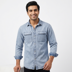Spring Autumn New Men's <b>Denim</b> <b>Coat</b> Jacket Fashion European American <b>Coat</b> Casual Wholesale Washed <b>Denim</b> Top - Product Image 1