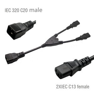 IEC 320 <span class=keywords><strong>3</strong></span>ขา C20ถึง C13 * 2<span class=keywords><strong>รู</strong></span> Y <span class=keywords><strong>สาย</strong></span>แยกสำหรับคอมพิวเตอร์ตั้งโต๊ะ PDU Server PSU <span class=keywords><strong>สาย</strong></span>ไฟ <span class=keywords><strong>AC</strong></span> - Product Image 2