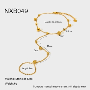 Bijoux tendance hypoallergéniques en acier inoxydable plaqué or 18 carats pour femmes, accessoires <span class=keywords><strong>de</strong></span> plage, bijoux pieds nus, chaînes <span class=keywords><strong>de</strong></span> jambe, bracelets, cadeaux - Product Image 4
