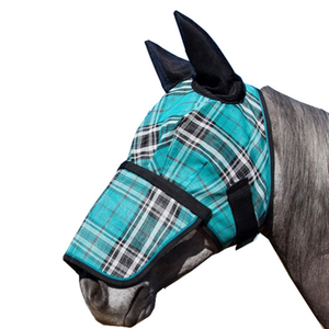Velo antimoscas de malla de cara de caballo duradero al por mayor con orejas y nariz extraíble para deportes ecuestres color personalizado y logotipo - Product Image 4