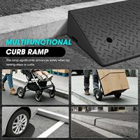 Rampa de goma para estacionamiento con escalones, rampa de acceso interior/exterior, rampa de eliminación de escalones, rampa DIY para garaje, entrada de bicicletas, jardín