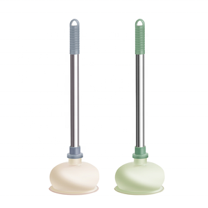 Déboucheur de toilettes en caoutchouc écologique de qualité supérieure avec manche long et flexible pour une utilisation en salle de bain - Product Image 3